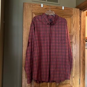 Dockers red and grey plaid shirt. Great condition.